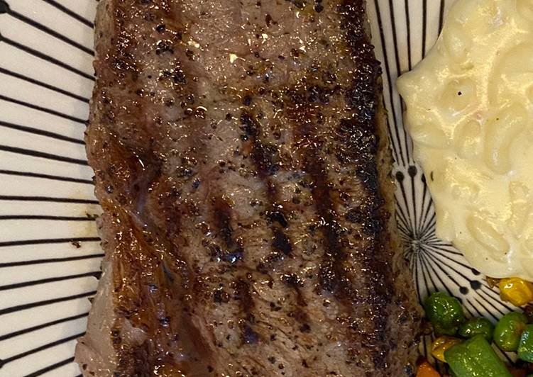 Juicy Medium Well Ribeye Steak