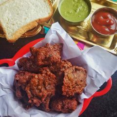 A picture of Kaleji (liver) Pakoda.