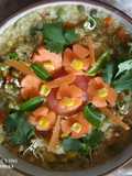 Sprout moong daliya with mixed vegetables