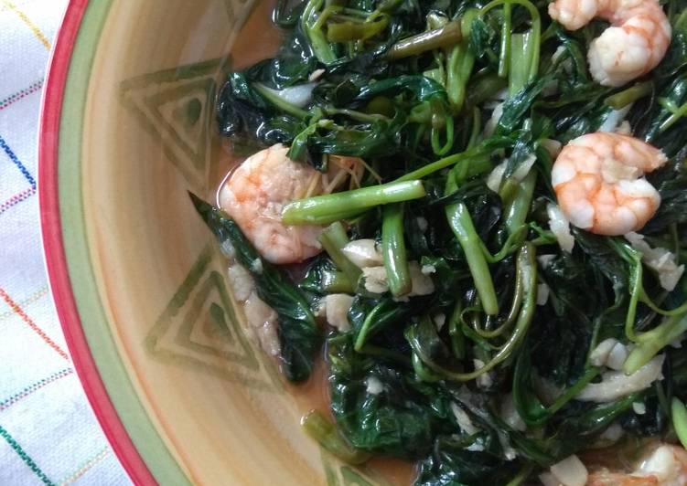 Resep masakan Cah Kangkung Udang | Cara Buat Cah Kangkung Udang Yang Lezat Sekali