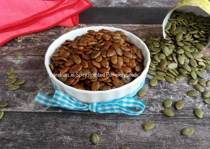 Langkah Mudah untuk Menyiapkan Spicy Roasted Pumpkin Seeds Anti Gagal