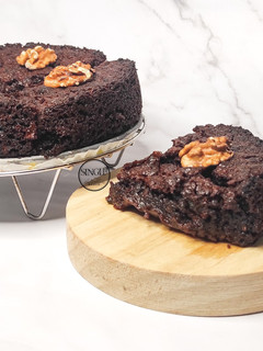 Una foto de Brownie en air fryer