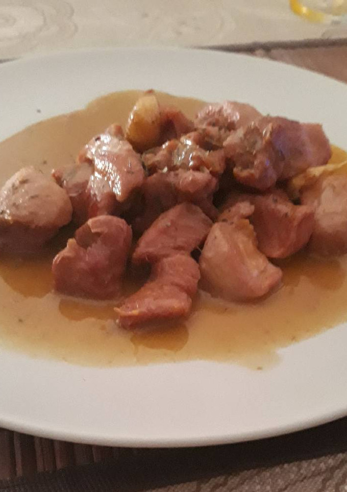 Una foto de Ragut de pavo al ajillo😉