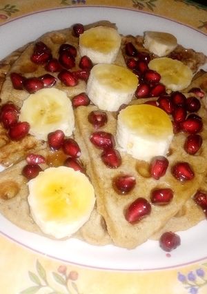 Una foto de Waffles de avena