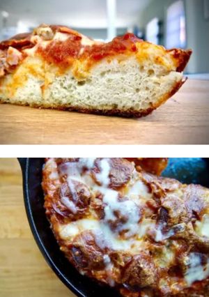 A picture of Pizza Hut Pan Pizza.