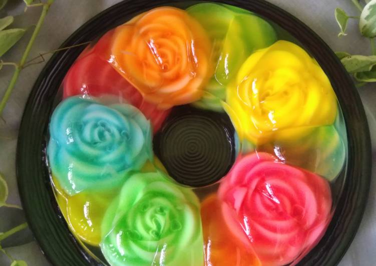 Resep masakan Puding kaca mawar | Cara Masak Puding kaca mawar Yang Sedap