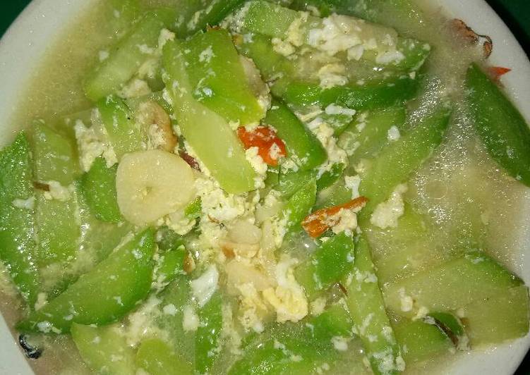 Resep Sayur gambas telur Anti Gagal