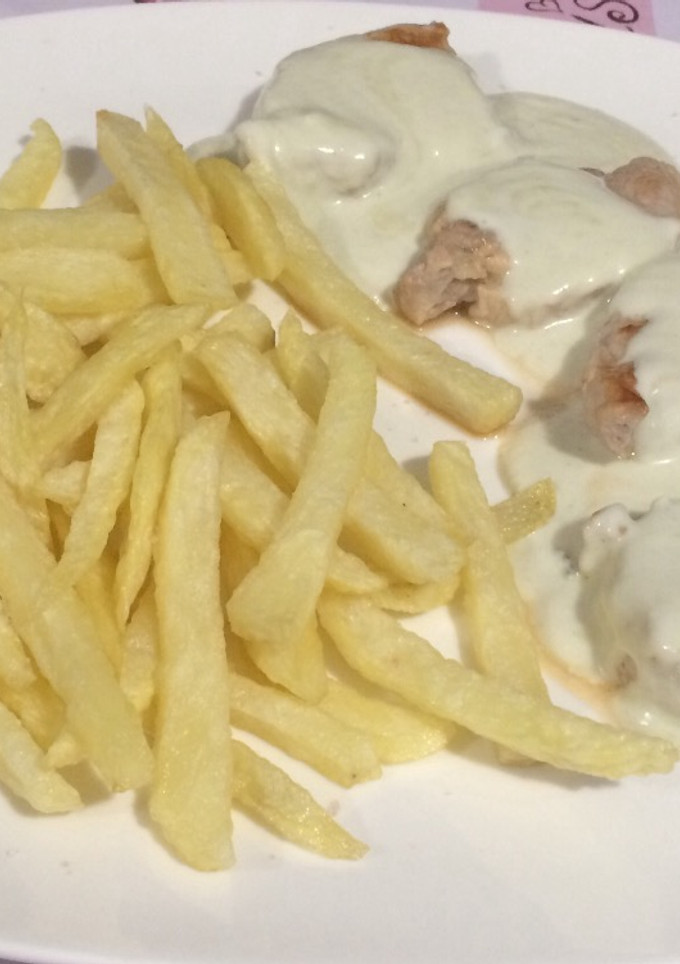 Una foto de Solomillo de cerdo con salsa Roquefort