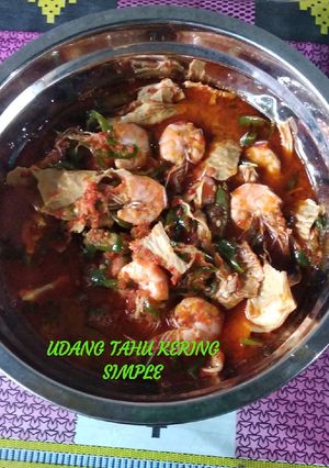 Foto resep Udang tahu kering simple