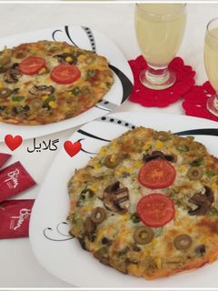 عکسی از دستور پیتزا مرغ و قارچ 😋