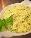 Basil Garlic Buttered Orzo with Parmesan Cheese