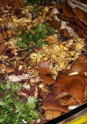 صورة لوصفة فتة الدجاج