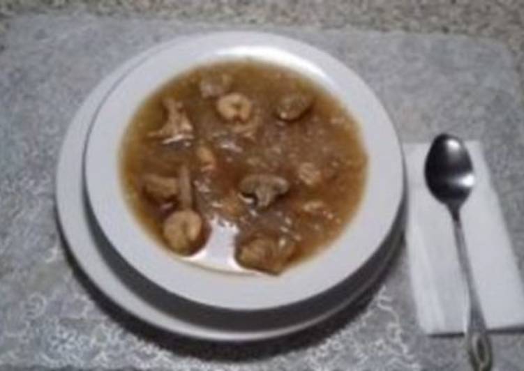 Simple Way to Prepare Any-night-of-the-week Chicken soup with Rice vermicelli, shrimp, and mushrooms