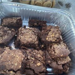 Fudgy Heath bar brownies A picture of Fudgy Heath bar brownies.