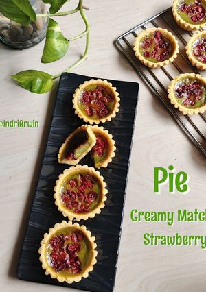 Foto resep Pie Creamy Matcha Strawberry