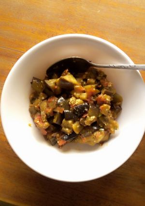 A picture of Eggplant salad.