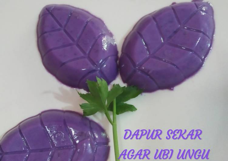 Resep Agar agar ubi ungu simple Anti Gagal