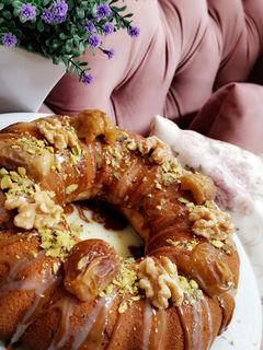 صورة لوصفة كيكه التمر والجوز