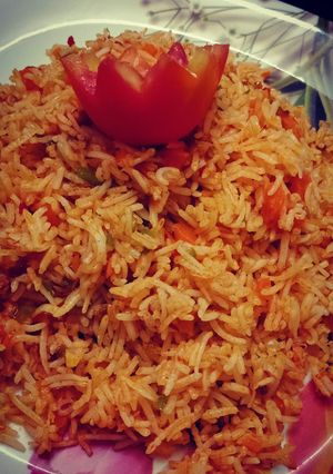 A picture of Schezwan fried rice.