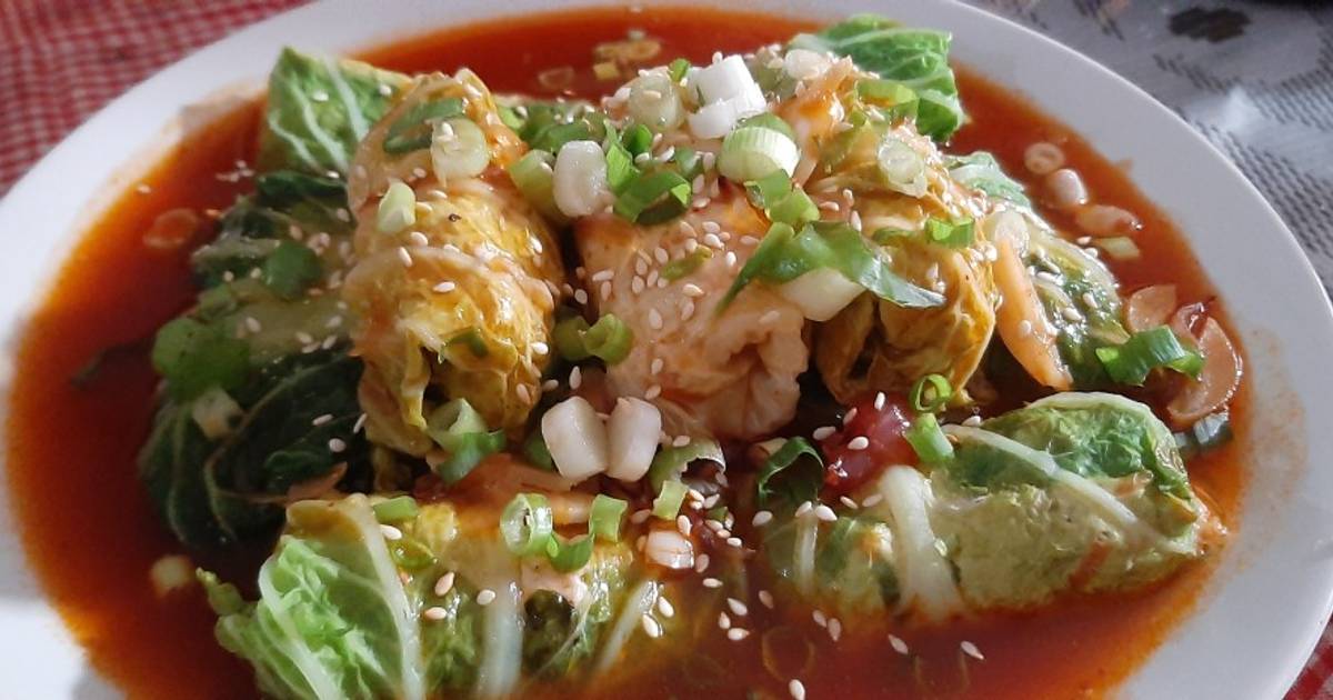 Resep Sawi Gulung Isi Tahu Ayam Oleh Vivy Damayanty Cookpad