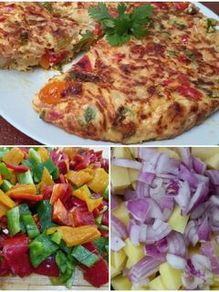صورة لوصفة عجة اسبانية (Tortilla)Omelette Espagnol 🥘🌶🫑🥚🍳