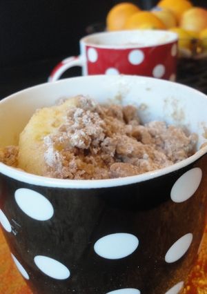 A picture of A cup of coffee cake.