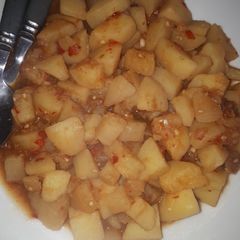 A picture of Easiest and testy irish potatoes pepper soup for break fast.
