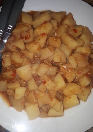 A picture of Easiest and testy irish potatoes pepper soup for break fast.