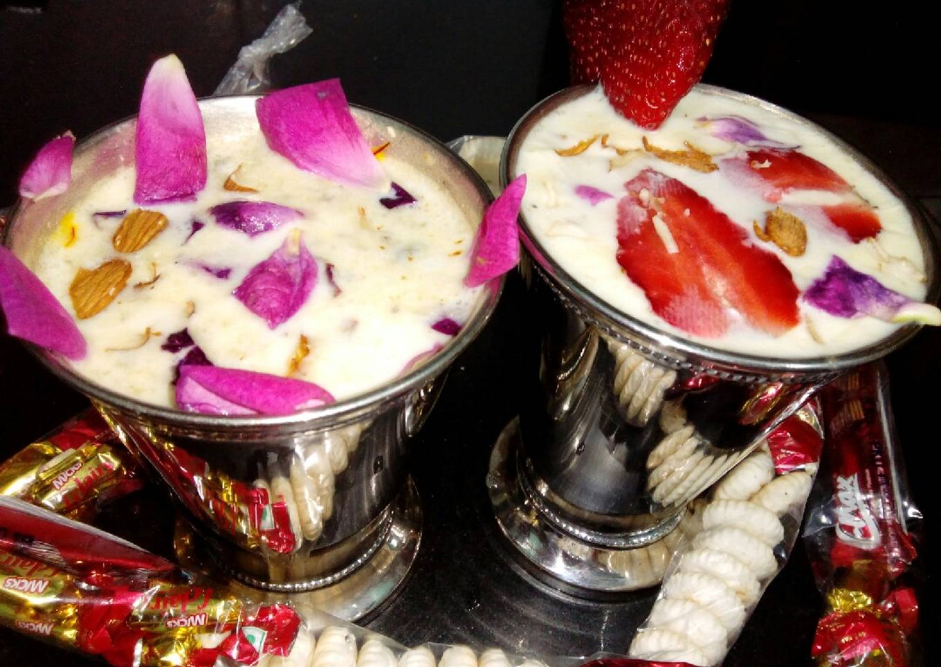 Gulkand rose thandai and strawberry thandai
