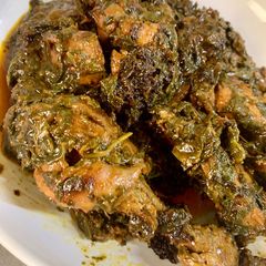 Palak Chicken (Spinach Chicken) A picture of Palak Chicken (Spinach Chicken).