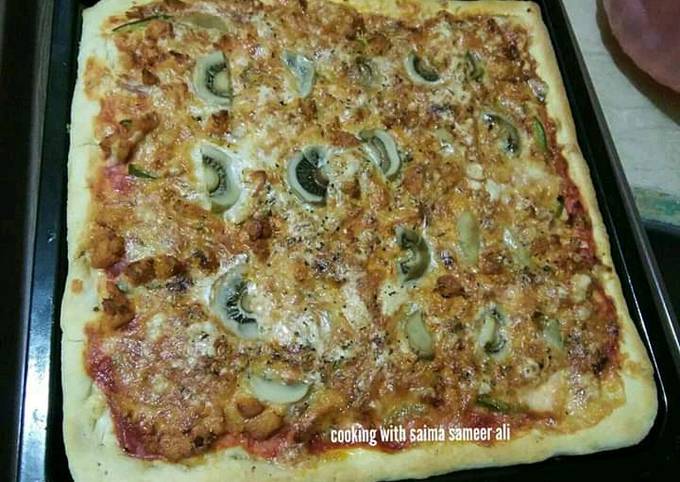 Recipe of Favorite Chicken tikka mushroom pizza