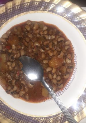 A picture of Beans and sweet potatoes porridge.