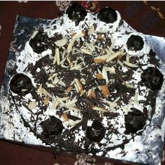 A picture of Black forest cake (my style).
