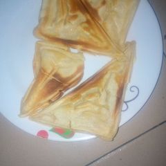 Sponge cake baked with toaster A picture of Sponge cake baked with toaster.