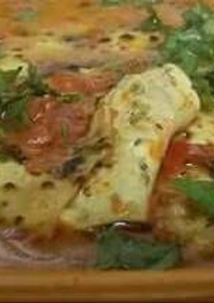 A picture of Pappad ki sabzi.