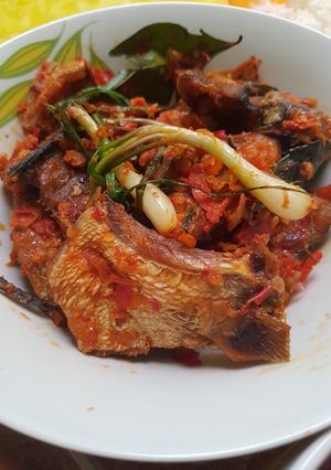 Foto resep Ikan Asin Gabus Lengkio masak Balado