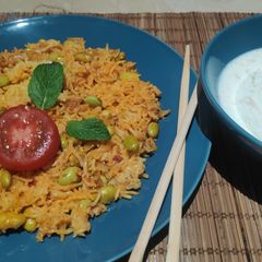 A picture of Edamame beans Pulao 😋.