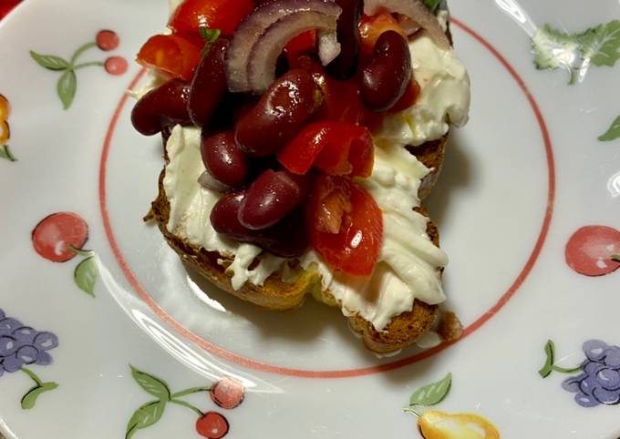 Modo semplice a Fai Qualsiasi notte della settimana Bruschettina con fagioli