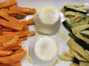 Una foto de batata y calabacin al horno