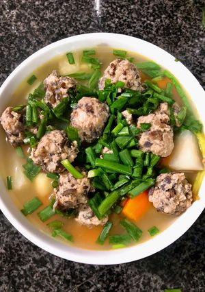 Hình của món Canh Khoai Tây, Cà Rốt, Su Hào Nấu Mộc.