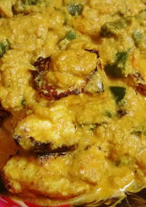 A picture of No Onion No Garlic Capsicum Paneer.