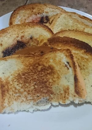 Foto resep Roti bakar coklat strawberry