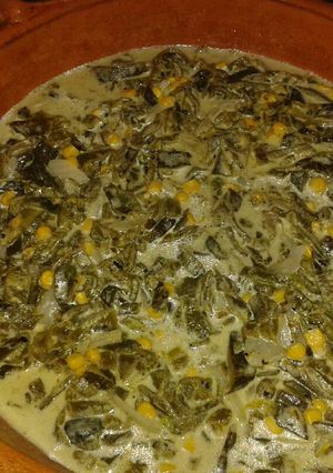 Una foto de Rajas con crema