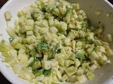 Ensalada de manzana verde +apio+palta