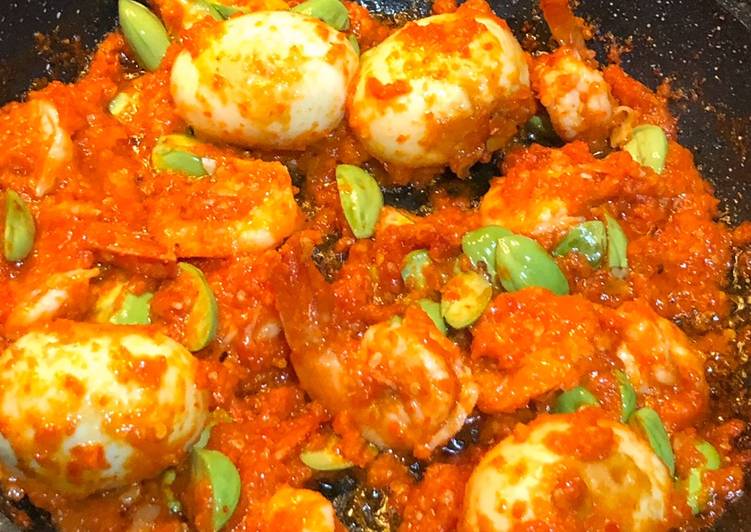 Resep Telur Udang Sambal Petai oleh Sayu Komang Sumarni 