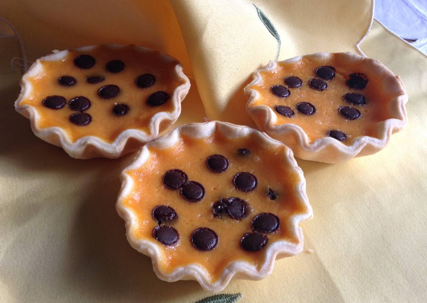 Tartaletas de calabaza y chocolate