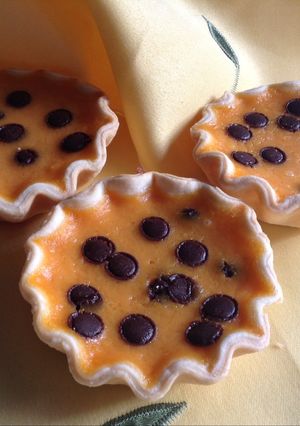 Una foto de Tartaletas de calabaza y chocolate