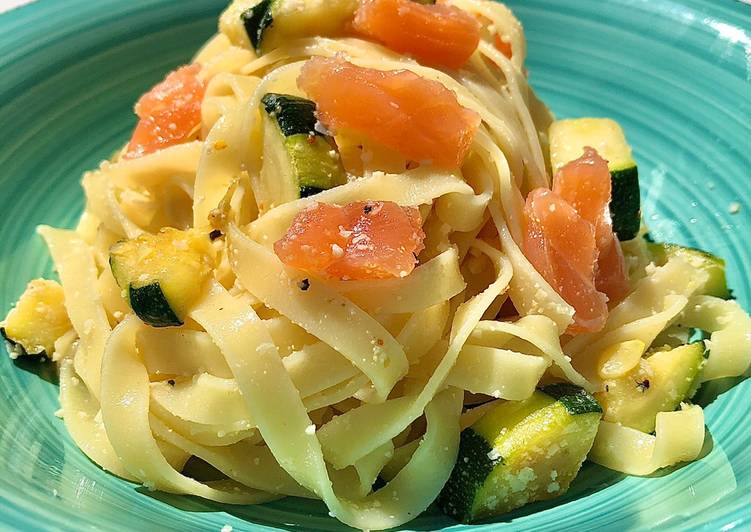 Comment Cuisiner Tagliatelle courgette saumon