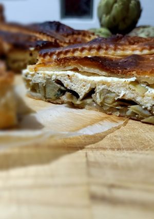 Foto di Torta sfoglia di carciofi e ricotta