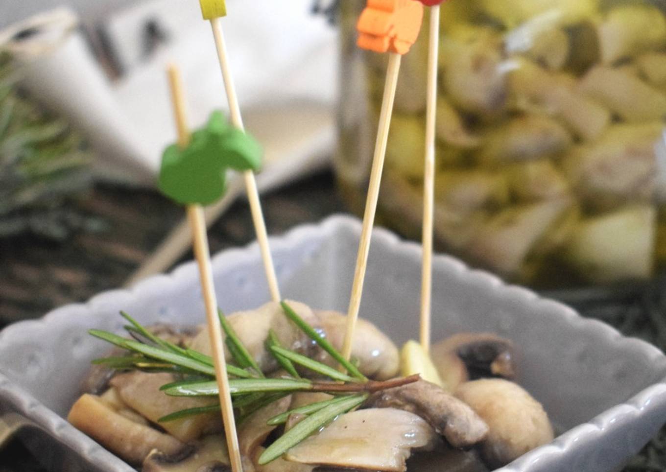 Champignons de Paris à l'huile d'olive